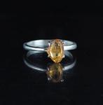 Citrien - Zilver - Ring met amulet