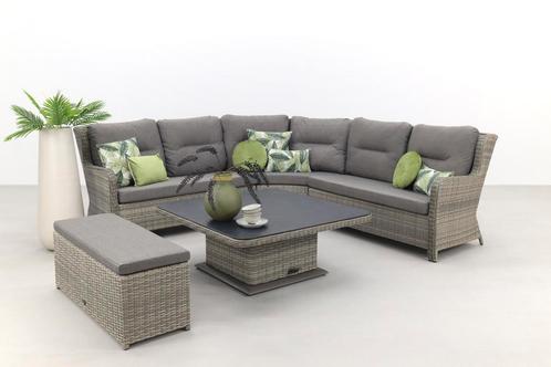 VDG Sandigo lounge dining set met bijzetbank, Tuin en Terras, Tuinsets en Loungesets, Loungeset, Nieuw, Wicker, Verzenden