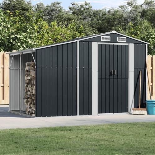 vidaXL Tuinschuur 277x192,5x179 cm gegalvaniseerd staal, Tuin en Terras, Tuinhuizen, Nieuw, Verzenden