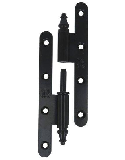 Paumellescharnier met vaaskop 140 x 55 x 3 mm rechts zwart, Doe-het-zelf en Verbouw, Hang- en Sluitwerk, Nieuw, Ophalen of Verzenden