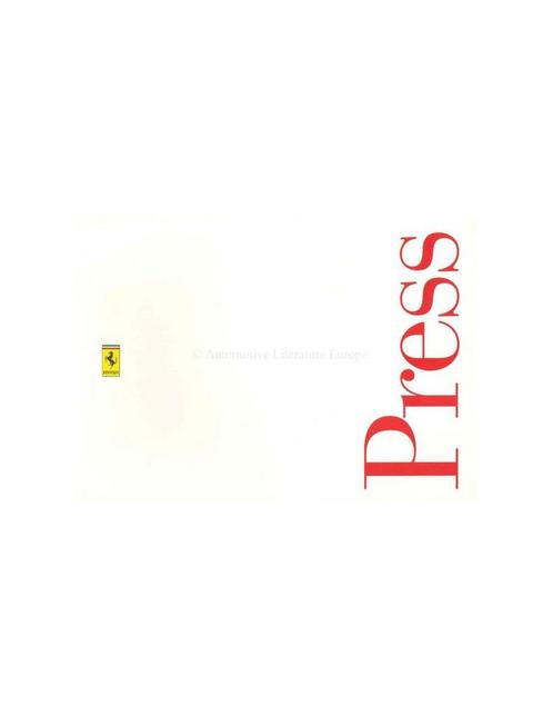 1996 FERRARI PROGRAMMA PERSMAP ENGELS & ITALIAANS 1122/96, Boeken, Auto's | Folders en Tijdschriften, Ferrari
