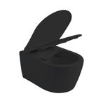 Monazo WC pack Softclose en quick release Mat zwart Met bril, Ophalen of Verzenden, Nieuw, Toilet
