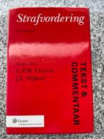 Strafvordering – Tekst en Commentaar, Gelezen, C.P.M. Cleiren & J.F. Nijboer, Verzenden, Nederland