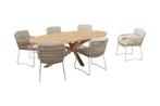 4 Seasons Murcia/Prado Ellips ovale tuinset - 240x115 cm., Tuin en Terras, Tuinsets en Loungesets, Verzenden, Nieuw, Hout, Tuinset