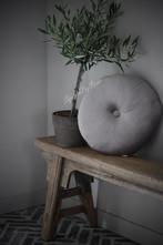 Rond velvet kussen Driftwood 40 cm, Nieuw, Ophalen of Verzenden