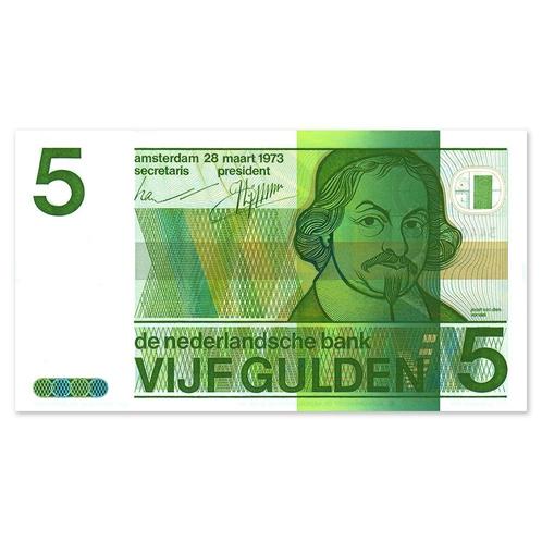 5 Gulden Vondel 1973 Pr, Postzegels en Munten, Bankbiljetten | Nederland, Verzenden