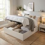 Lits-Jumeaux Bed 180x200 | Opklapbaar | OP=OP, Verstelbaar, Wit, Ophalen of Verzenden, 180 cm