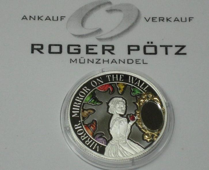 1 Dollar 2015 zilver Pp Niue Mirror on the Wall coloriert..., Postzegels en Munten, Munten | Amerika, Verzenden