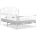 vidaXL Bedframe metaal wit 140x200 cm, Huis en Inrichting, Slaapkamer | Bedden, Verzenden, Wit, 140 cm, 200 cm