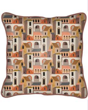 Luxe Sierkussen Santiago Terra, Huis en Inrichting, Woonaccessoires | Kussens, Bruin, Nieuw, Vierkant