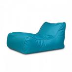 Luxe relax poef - blauw - wasbare polyester hoes, Huis en Inrichting, Zitzakken, Ophalen of Verzenden, Nieuw