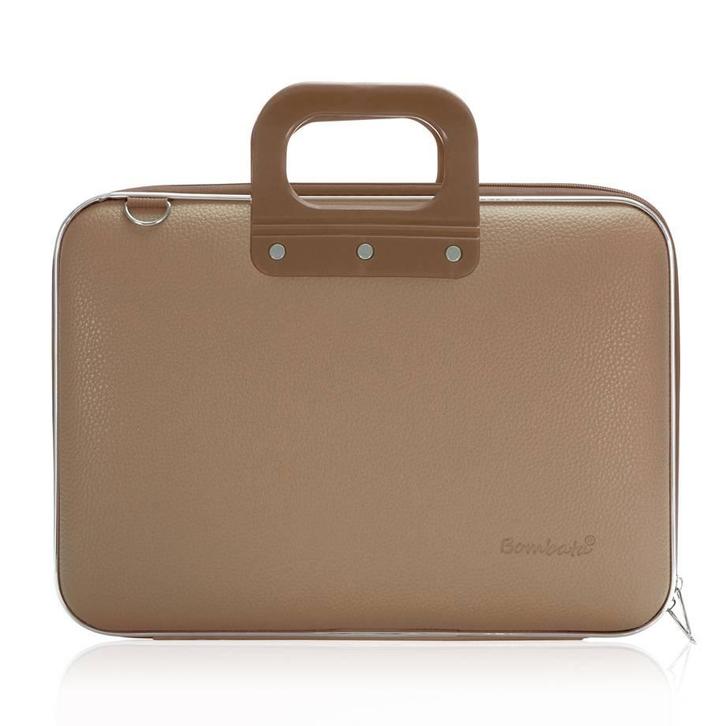 Bombata MEDIO 13 inch Laptoptas Taupe, Computers en Software, Laptoptassen, Nieuw, Verzenden