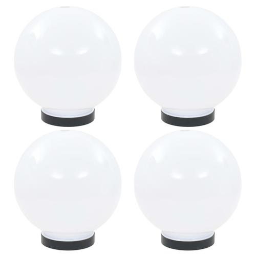 vidaXL LED-bollampen 4 st rond 20 cm PMMA, Tuin en Terras, Buitenverlichting, Nieuw, Verzenden