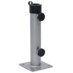 vidaXL Parasolvoet voor Ø38/48 mm stok staal zilverkleurig, Verzenden, Nieuw, Parasolvoet