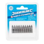 Silverline Bitset - chroom vanadium - PZ2 - 25 mm - 10 stuks, Doe-het-zelf en Verbouw, Gereedschap | Boormachines, Ophalen of Verzenden