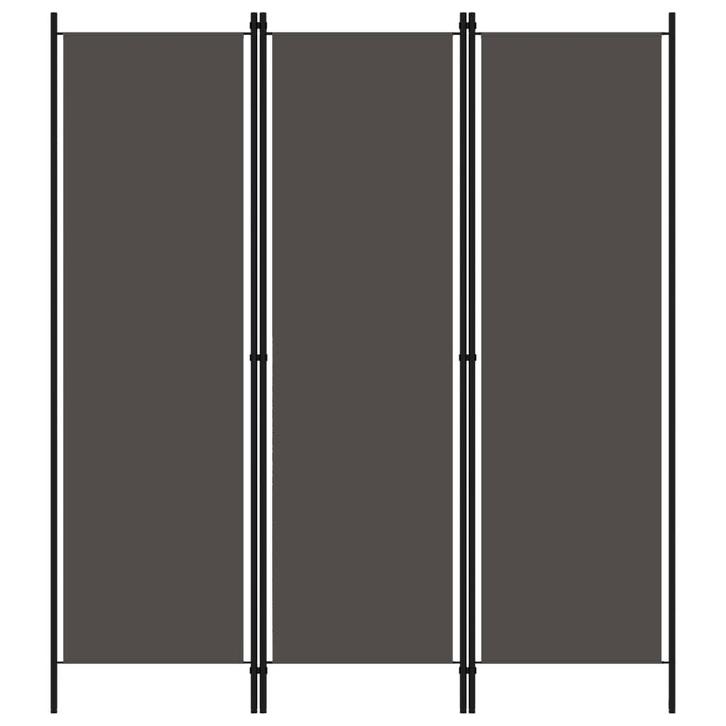 vidaXL Kamerscherm met 3 panelen 150x180 cm antraciet, Huis en Inrichting, Woonaccessoires | Kamerschermen, Nieuw, Verzenden