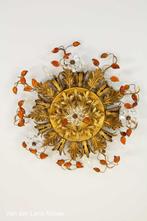 Oude Italiaanse plafondlampen, Hollywood Regency lampen, Huis en Inrichting, Ophalen of Verzenden, Gebruikt, Glas, Klassiek, design, Hollywood Regency