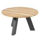 Cosmic loungetafel teak rond 65x35 cm slate antraciet, Ophalen of Verzenden, Nieuw, Teakhout