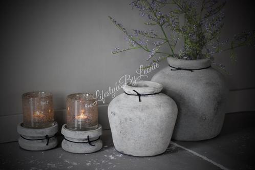 Stenen kruik Bas old grey 30 cm, Huis en Inrichting, Woonaccessoires | Vazen, Nieuw, Ophalen of Verzenden