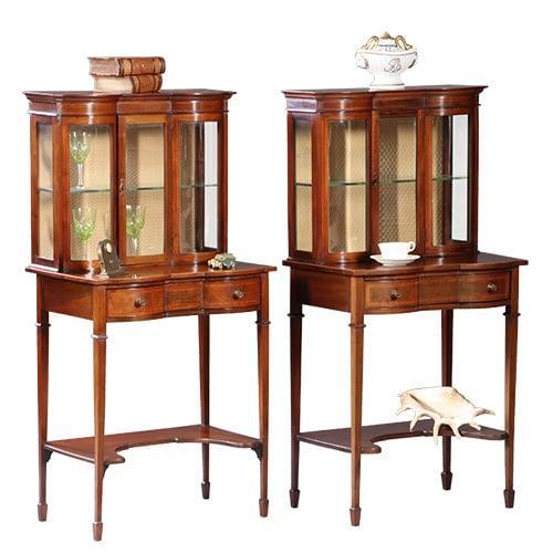 Stel van 2 kleine identieke vitrines ca 1900 Engeland No9999, Antiek en Kunst, Antiek | Overige Antiek, Ophalen of Verzenden