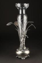 WMF - Vaas  - Glas, Tin - H. 46 cm, Antiek en Kunst