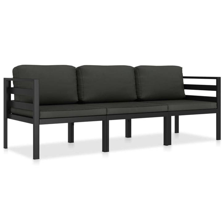 3-delige Loungeset Aluminium | OP = OP | Weerbestendig, Tuin en Terras, Tuinsets en Loungesets, Bank, Nieuw, Aluminium, Loungeset