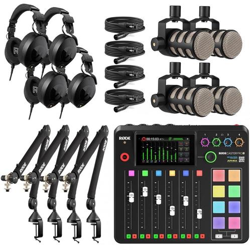 RODE Four-Person Podcasting Bundle, Muziek en Instrumenten, Microfoons, Overige typen, Nieuw, Ophalen of Verzenden