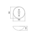 Waskom Luca Sanitair Vetro Rond 42x42x14,5 Gehard Glas Incl., Ophalen of Verzenden, Nieuw