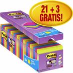 Post-it® Super Sticky Notes 76mm x 76 mm 21 blokken + 3 ..., Verzenden, Nieuw in verpakking