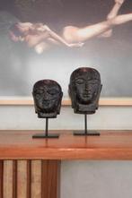 Beeld, NO RESERVE PRICE - Javanese Buddha Head on a custom
