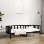 vidaXL Slaapbank 80x200 cm massief grenenhout zwart, Eenpersoons, Verzenden, Zwart, Nieuw