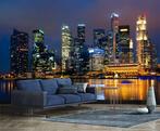 Vlies fotobehang Skyline Singapore by night -, Huis en Inrichting, Verzenden
