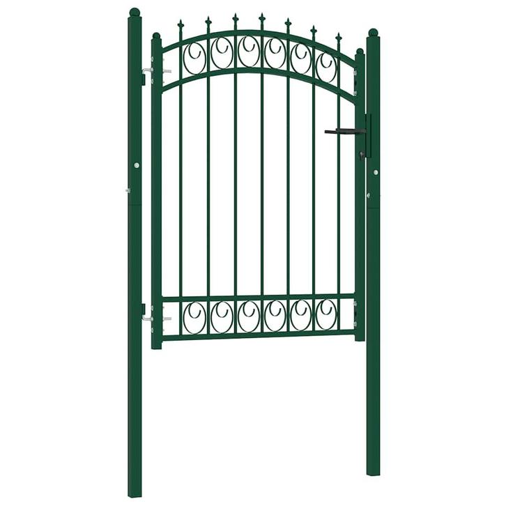 vidaXL Hekpoort Emmen met stalen pinnen 103x109,5 cm groen, Tuin en Terras, Tuinpoorten, Nieuw, Verzenden
