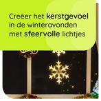 Kerstverlichting Raam Sneeuwvlokken - 76cm - Inclusief, Verzenden, Nieuw