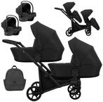 Kunert Brav Black Tandem Duowagen Incl. 2 Autostoelen BD-01, Kinderen en Baby's, Tweelingen en Meerlingen, Verzenden, Nieuw