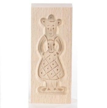 Speculaasplank Mini Pop Vrouw 8,5x3,5cm., Hobby en Vrije tijd, Taarten en Cupcakes maken, Nieuw, Verzenden