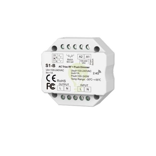 AC Triac RF inbouw draadloze dimmer | 100-240V | Push to dim, Doe-het-zelf en Verbouw, Elektra en Kabels, Schakelaar, Nieuw, Ophalen of Verzenden