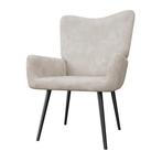 Oorfauteuil / Relaxfauteuil Odense - Beige - Corduroy Stof, Huis en Inrichting, Fauteuils, Verzenden, Nieuw