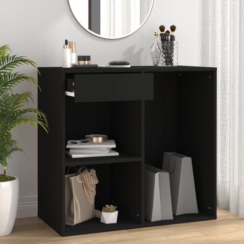 vidaXL Cosmeticakast 80x40x75 cm bewerkt hout zwart, Huis en Inrichting, Kasten | Overige, Nieuw, Verzenden