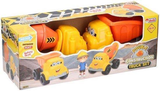2dekans | Lets Play Speelset Bouwtrucks - 2 Stuks -, Kinderen en Baby's, Speelgoed | Buiten | Accuvoertuigen, Zo goed als nieuw