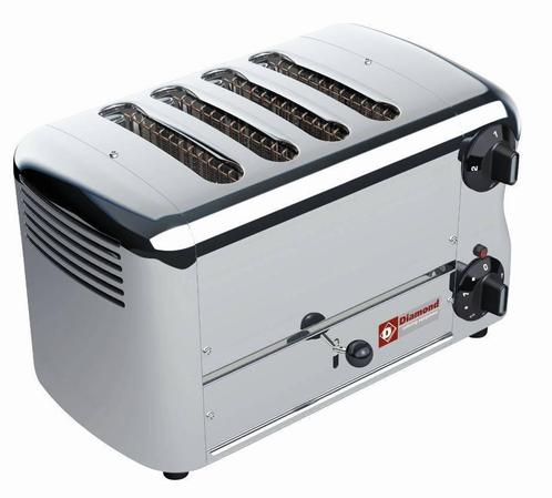 4 Sneden Toaster met timer en hoorbaar alarm HorecaTraders, Zakelijke goederen, Horeca | Keukenapparatuur, Verzenden