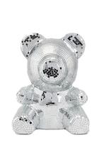 Teddybeer 31 cm Spiegeltjes Zilver Beer Discobal Pop Beeld S, Ophalen of Verzenden, Nieuw, Feestartikel, Carnaval