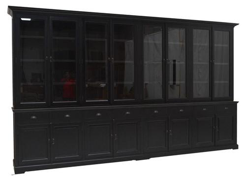 Grote zwarte buffetkast Oosterwolde 400cm, Huis en Inrichting, Kasten | Buffetkasten, Ophalen of Verzenden