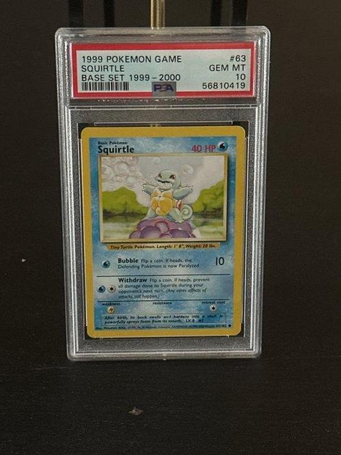 Pokémon - 1 Graded card - squirtle Base Set Pokemon Card, Hobby en Vrije tijd, Verzamelkaartspellen | Pokémon