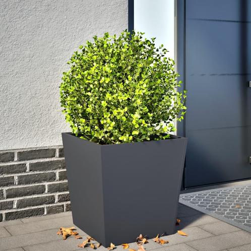 vidaXL Plantenbak 50x50x50 cm staal antracietkleurig, Tuin en Terras, Bloembakken en Plantenbakken, Nieuw, Metaal, Verzenden