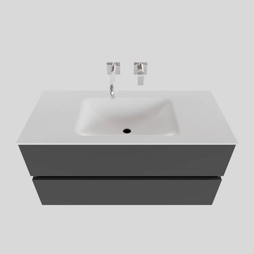 Badkamermeubel Solid Surface BWS Oslo 100x46 cm Midden Mat, Doe-het-zelf en Verbouw, Sanitair, Bad, Nieuw, Ophalen of Verzenden