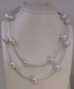 Halsketting Platina, Australische South Sea parels van 10x15, Nieuw