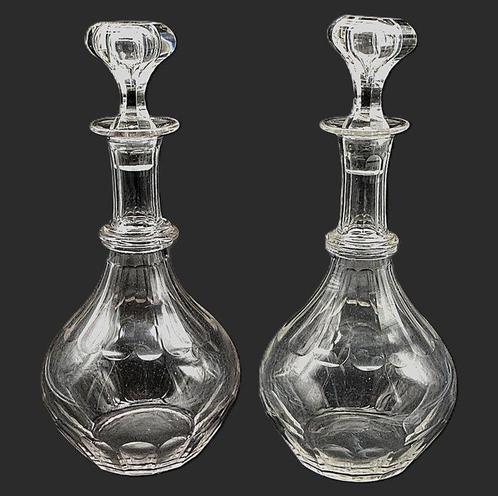 Baccarat - Fles (2) - Kristal, Antiek en Kunst, Antiek | Glas en Kristal