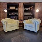 Chesterfield Melbourne fauteuil - Crème White, Huis en Inrichting, Nieuw, Leer