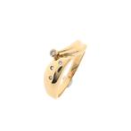 Gouden subtiele ring met zirconia (rond briljant geslepen), Gebruikt, Overige kleuren, Ophalen of Verzenden, 17 tot 18